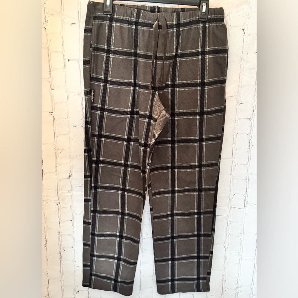 Avalanche Men's Plaid Fleece - Black/Grey/light Blue/Light Green Sleepwear Pants